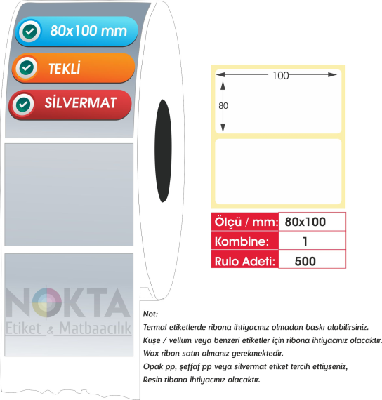 80x100  SİLVERMAT TEKLİ 